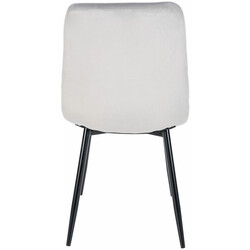 Antibes fløjlsagtig spisestol med høj rygstøtte metalramme 150 kg belastning