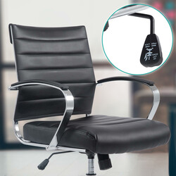 Oakland ergonomisk kontorstol med justerbar højde og læder