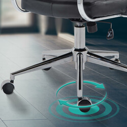 Oakland ergonomisk kontorstol med justerbar højde og læder