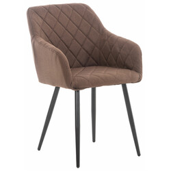 Shila spisestol med fløjl eller stof og metalramme