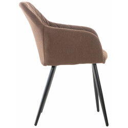 Shila spisestol med fløjl eller stof og metalramme