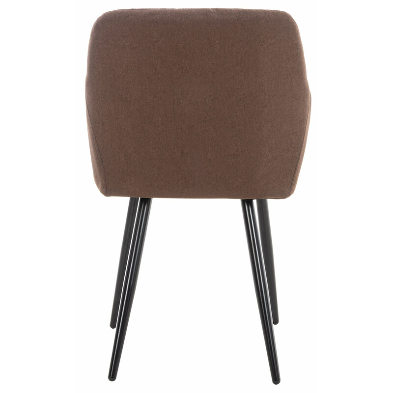 Shila spisestol med fløjl eller stof og metalramme