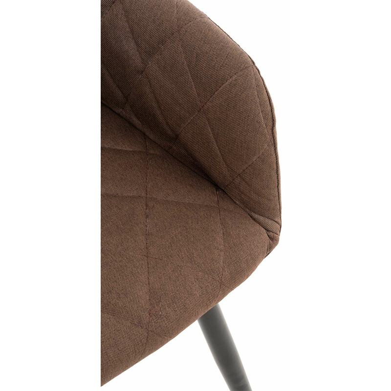 Shila spisestol med fløjl eller stof og metalramme