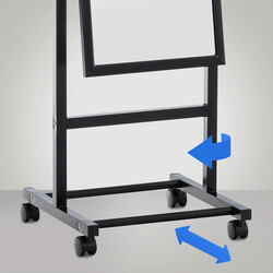 Elegant stående fuldkropsspejl med metalramme hjul og justerbar vinkel