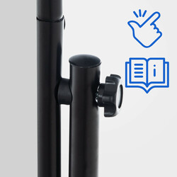 Ovalt spejl med metalramme på hjul 155 cm i flere farver