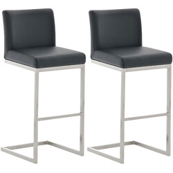 2 stk Paros barstole med kunstlæder til køkken og hjemmebar