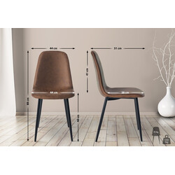 Moderne Napier spisestol med polstret sæde firebenet metalramme