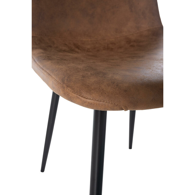 Moderne Napier spisestol med polstret sæde firebenet metalramme