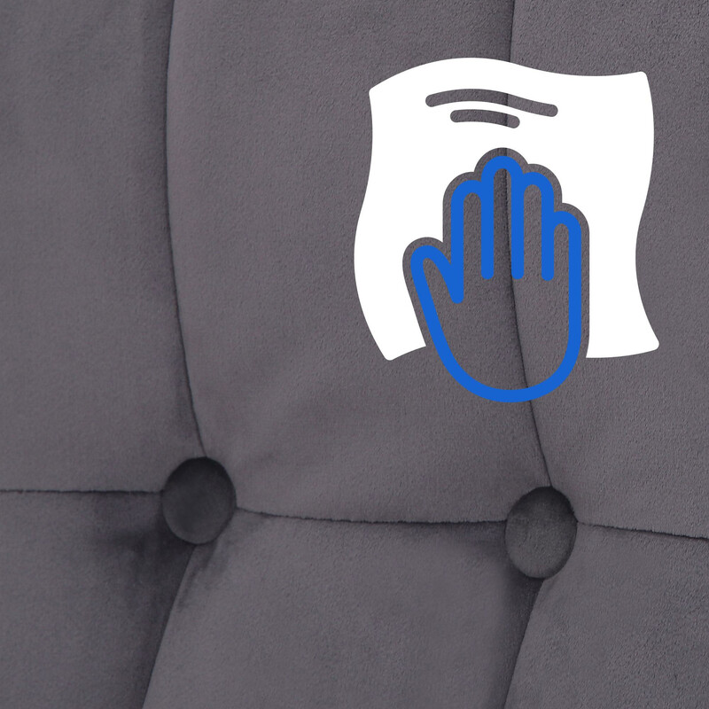 Fløjlgyngestol med holdbar gummitræramme 130 kg kapacitet lounge