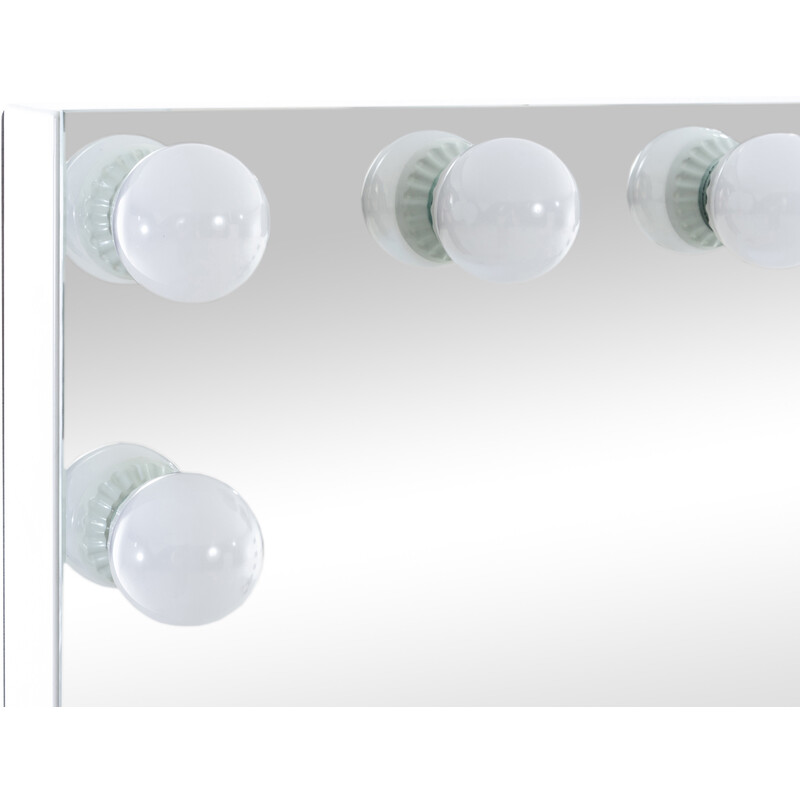 Stilfuldt makeup-spejl med LED-lys USB-lader og vægmontering til badeværelset