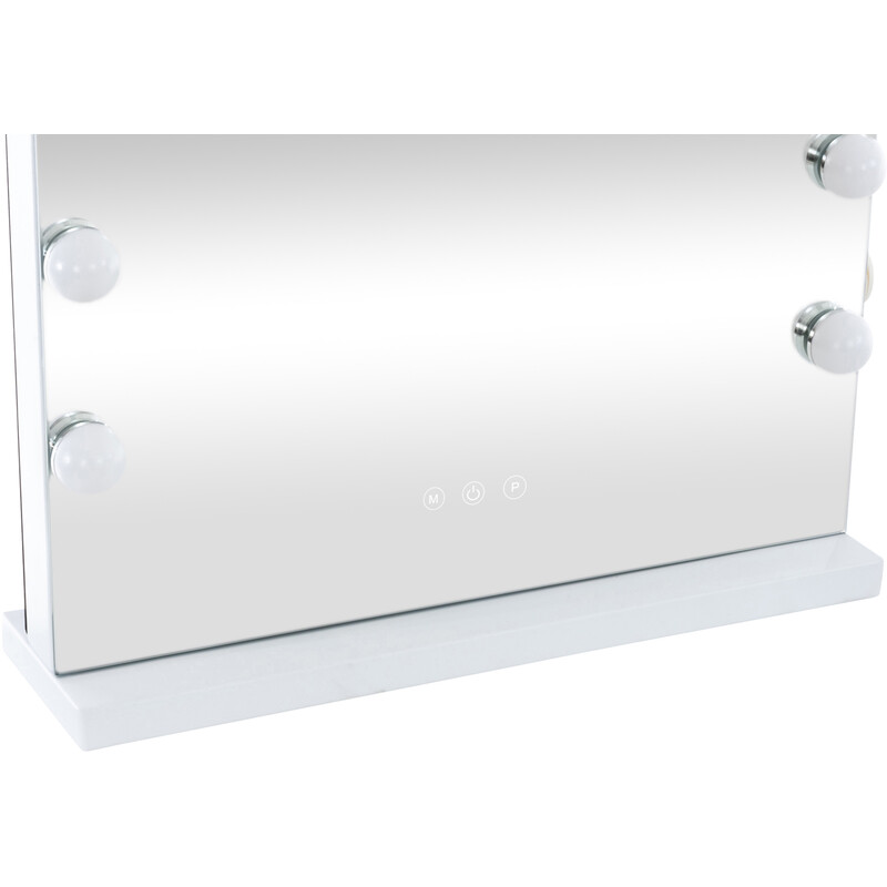 LED makeup-spejl med berøringspanel USB-port og 3 lysindstillinger