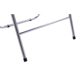 Foldbart kunstlæder stol sæt 2 stk med moderne metalramme