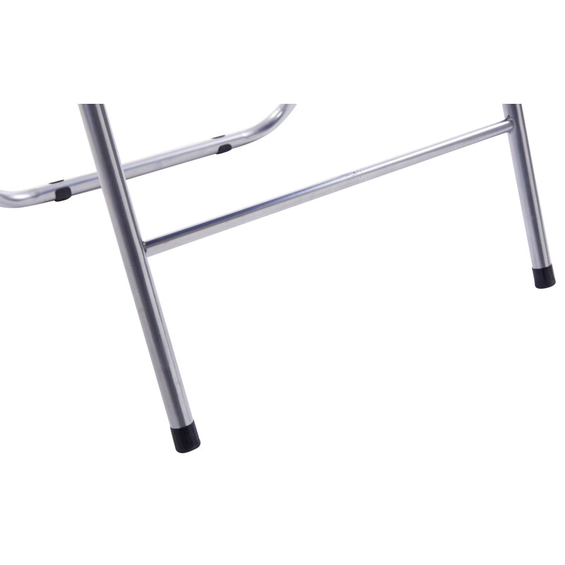 Foldbart kunstlæder stol sæt 2 stk med moderne metalramme