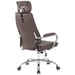 Kvalitets læder kontorstol med justerbar højde svingmekanisme og metalramme