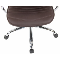 Kvalitets læder kontorstol med justerbar højde svingmekanisme og metalramme