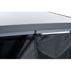 Ruston vandafvisende to-dels brændeholderdækken med lynlås sort