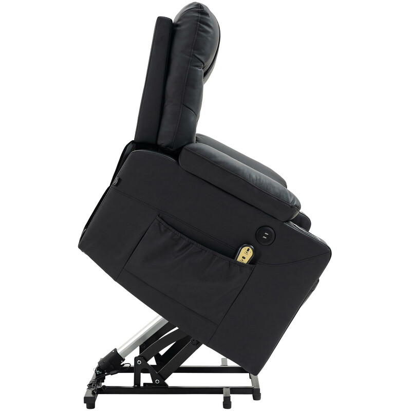 Andover elektrisk lænestol med USB-porte drikkestativ og fjernbetjening