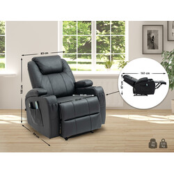 Luksuriøs massagestol med varme justerbart ryglæn og fodstøtte