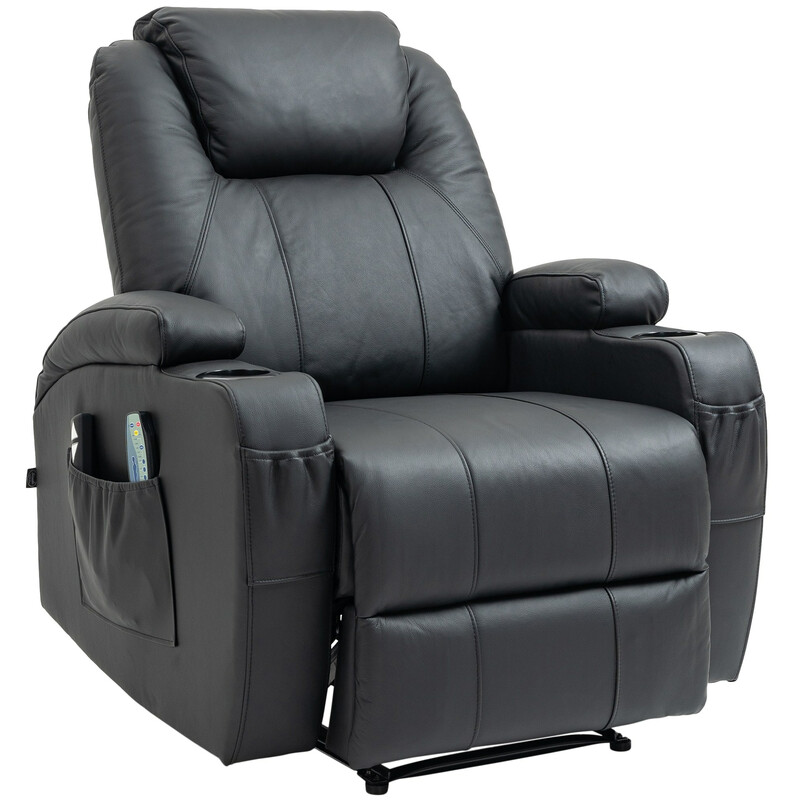 Luksuriøs massagestol med varme justerbart ryglæn og fodstøtte