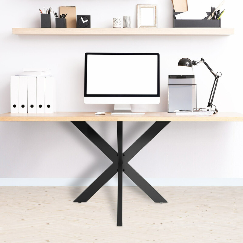 Biloxi industrielle bordben pulverlakeret stål med gulvbeskyttere