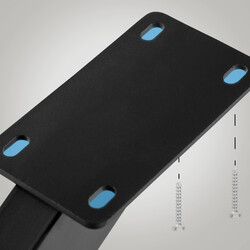 Biloxi industrielle bordben pulverlakeret stål med gulvbeskyttere