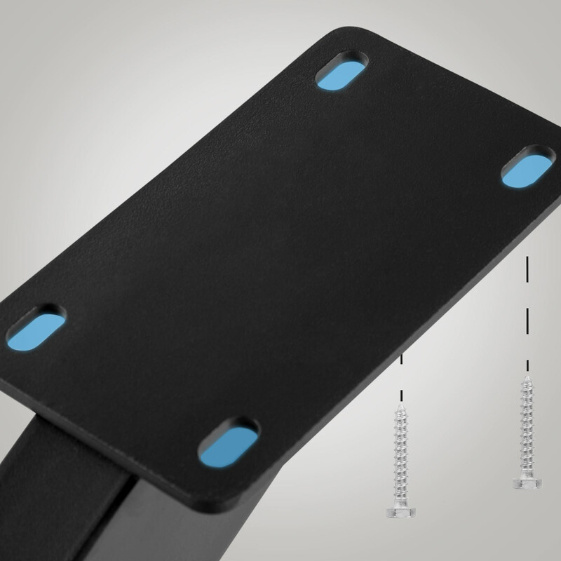 Biloxi industrielle bordben pulverlakeret stål med gulvbeskyttere