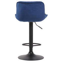 Justerbar barstol med fløjl kromramme justerbar højde 360° drejning