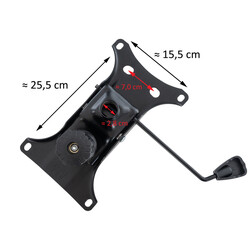 Justerbar metal sædemekanisme til kontorstol med højde vippe og vægtjustering