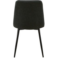 2 komfortable moderne spisestole med højt ryglæn og metalramme