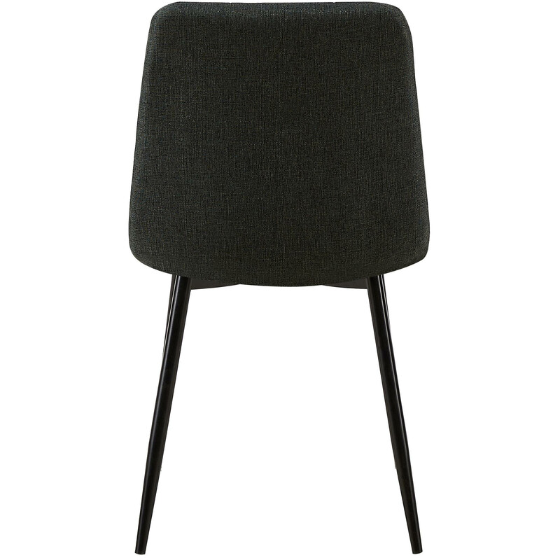 2 komfortable moderne spisestole med højt ryglæn og metalramme