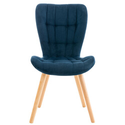 4-delt spisestolsæt med fløjlsbelagt sæde træramme og benbeskyttere