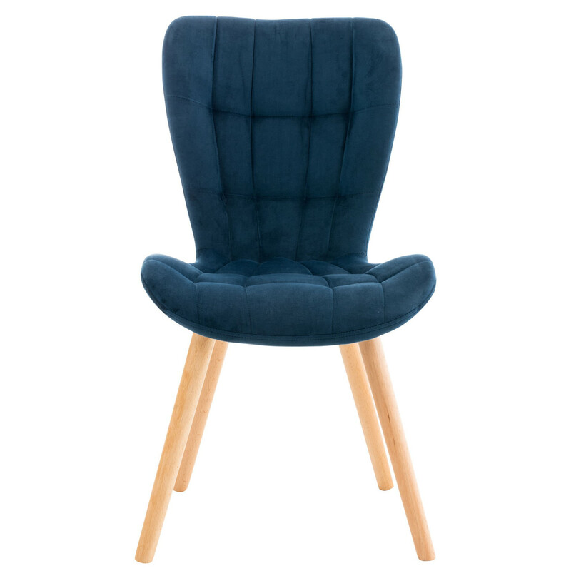 4-delt spisestolsæt med fløjlsbelagt sæde træramme og benbeskyttere