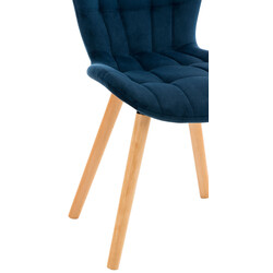 4-delt spisestolsæt med fløjlsbelagt sæde træramme og benbeskyttere