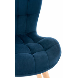 4-delt spisestolsæt med fløjlsbelagt sæde træramme og benbeskyttere