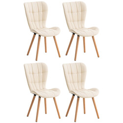 Elda spisestuestel 4 stk kunstlæder og træ