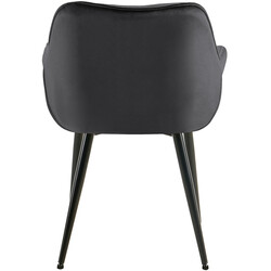 4-delt fløjlsstol sæt med metalramme til spisestuen