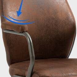 Industriel kontorstol med kunstlæder rygmekanisme justerbar højde og 360° roterende sæde