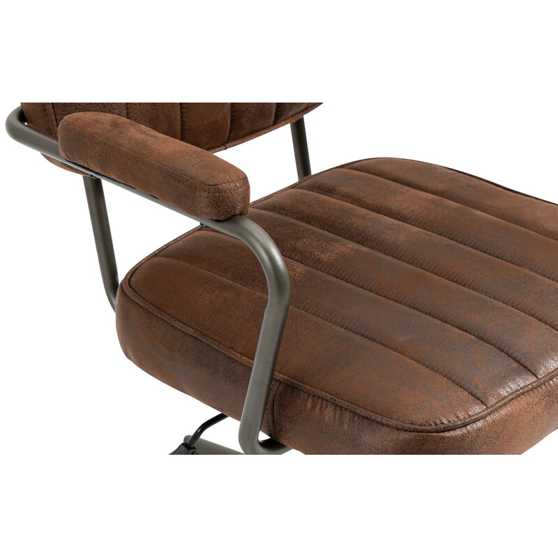 Ergonomisk kontorstol med kunstlæder vippefunktion og justerbar højde