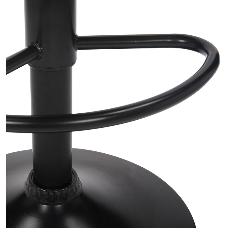 2 stk justerbare fløjls barstole med metalben og fodstøtte