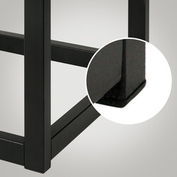 Fløjlsbænk med sort metalramme 120 eller 150 cm