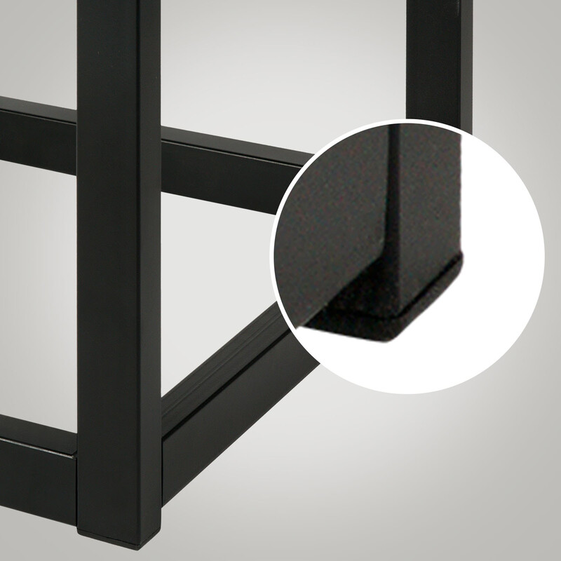 Fløjlsbænk med sort metalramme 120 eller 150 cm