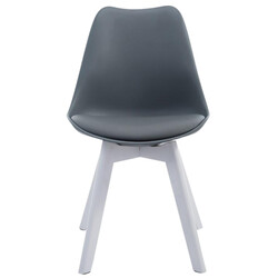 Luksuriøse komfortable spisestole med kunstlæder og træramme til moderne hjem