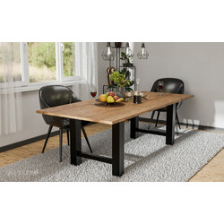 Harry bordben robuste stålben 75 cm høj alsidig med gulvbeskyttere