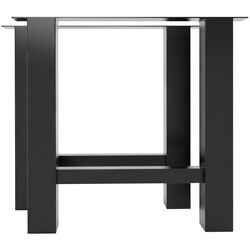 Harry bordben robuste stålben 75 cm høj alsidig med gulvbeskyttere