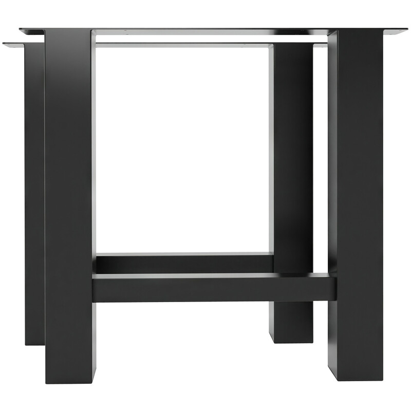 Harry bordben robuste stålben 75 cm høj alsidig med gulvbeskyttere