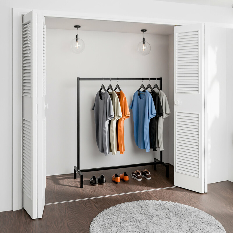 Melva industrielt tøjstativ loftstil pladsbesparende 120 cm 100 kg