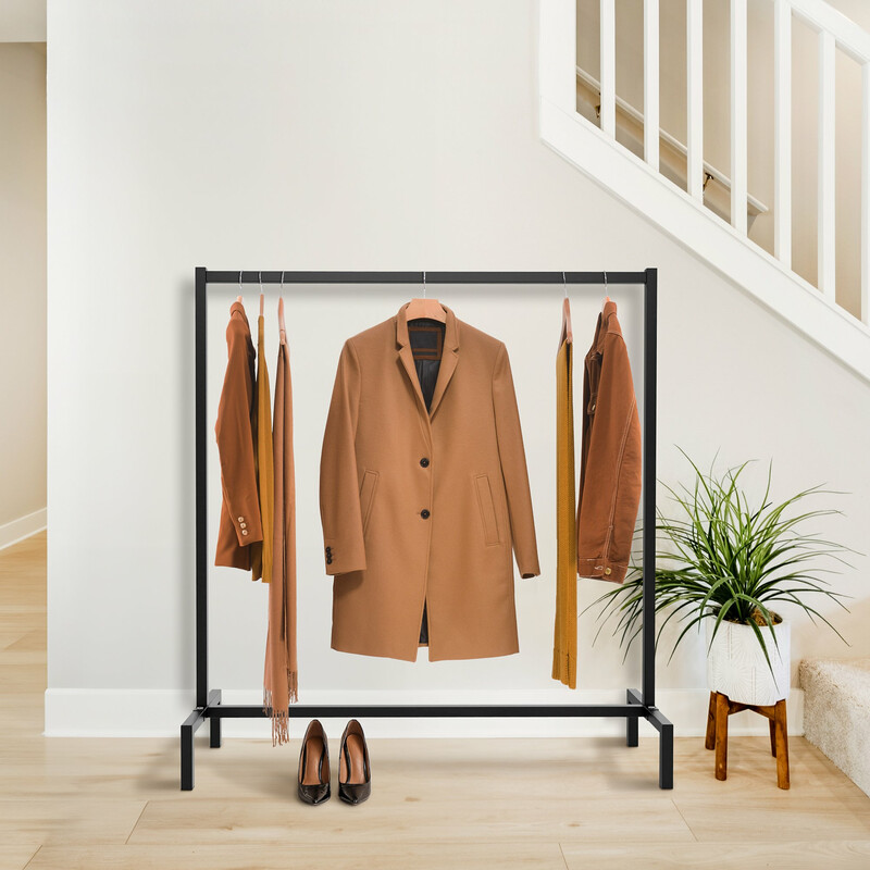 Melva industrielt tøjstativ loftstil pladsbesparende 120 cm 100 kg