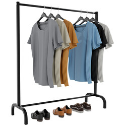 Lara-vaaterekki moderne åben tøjstativ 120 cm høj 150 cm bred