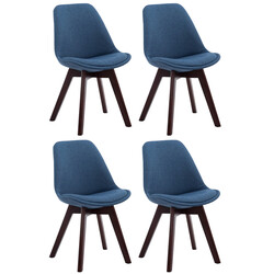 4 stk Borneo V2 besøgsstole med stof og træramme