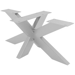 Duncan børstet rustfri stål bordben med skruer og gulvbeskyttere